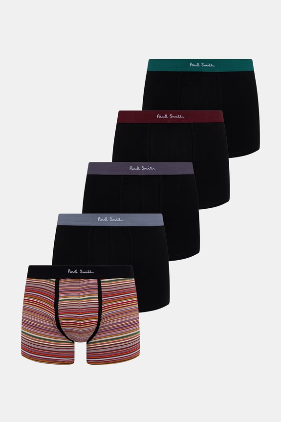 Paul Smith 5 PACK BLK SIGN boxer briefs cotton Men's 7-pack black M1A.914.M5PK2