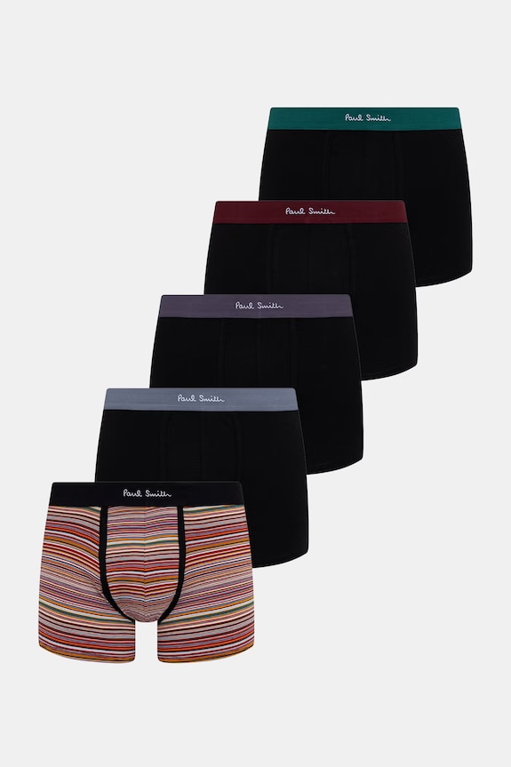 Paul Smith 5 PACK BLK SIGN boxer briefs cotton Men's 7-pack black M1A.914.M5PK2