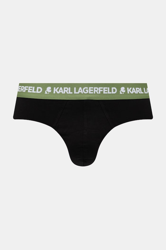 Karl Lagerfeld slipy pánské bavlněné s elastanem 3-pack A1M47018 černá SS26