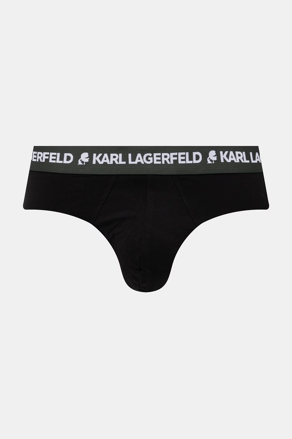 Karl Lagerfeld slipy pánské bavlněné s elastanem 3-pack černá A1M47018