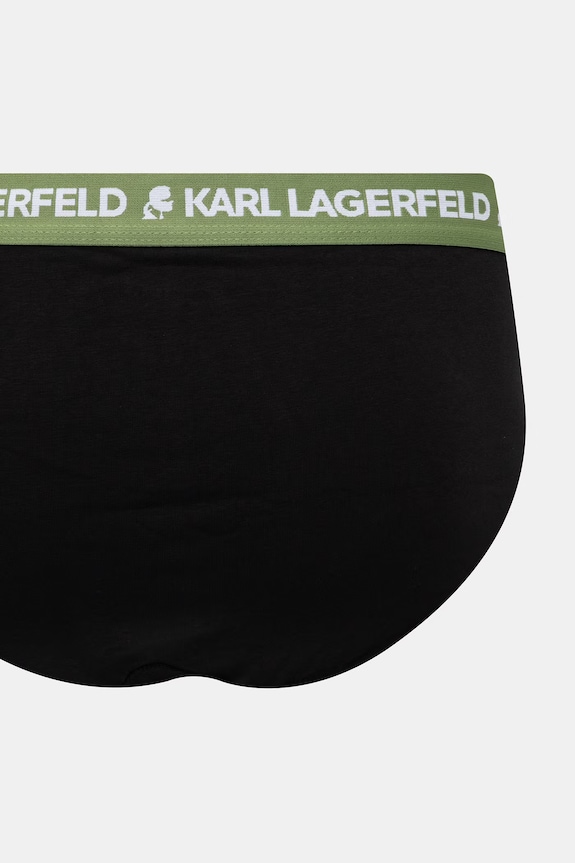 Karl Lagerfeld slipy pánské bavlněné s elastanem 3-pack A1M47018 černá