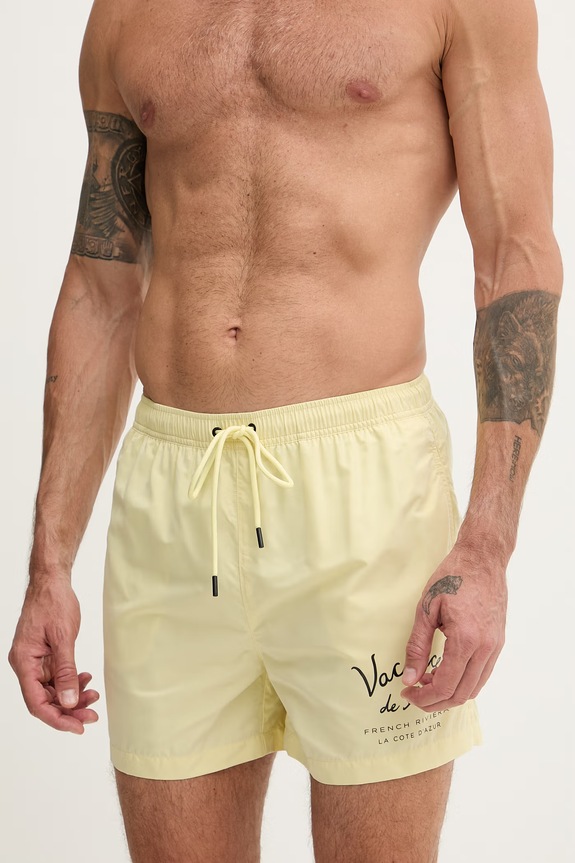 Karl Lagerfeld plavecké šortky pánske B2M46038 žltá SS26