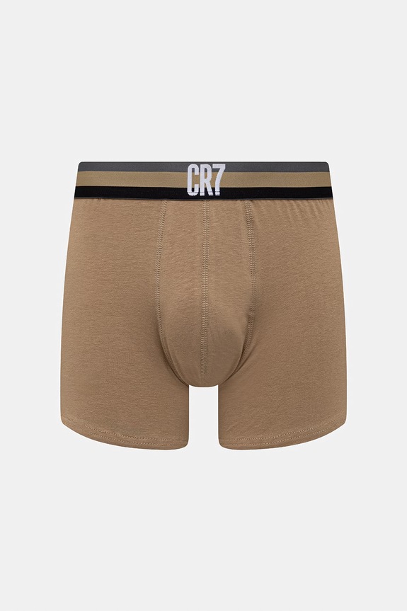 Ρούχα CR7 Cristiano Ronaldo εφαρμοστά μποξεράκια Ανδρικά βαμβακερά με ελαστάν 3-pack 8100.49.718 λευκό