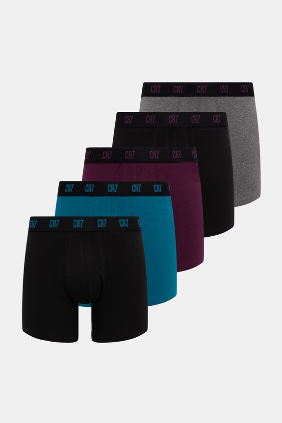 Boxerky CR7 Cristiano Ronaldo 5-pack pletenina fialová 8106.49.2424