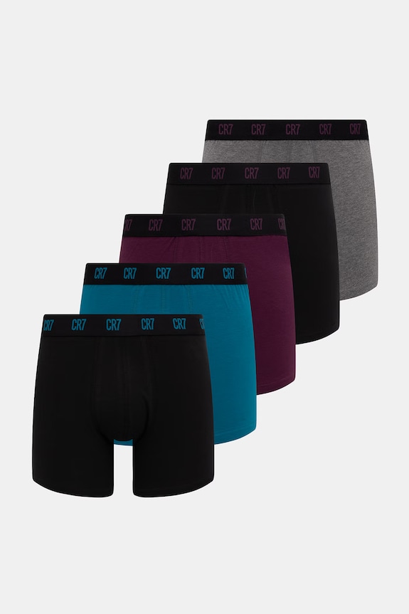 Boxerky CR7 Cristiano Ronaldo 5-pack pletenina fialová 8106.49.2424
