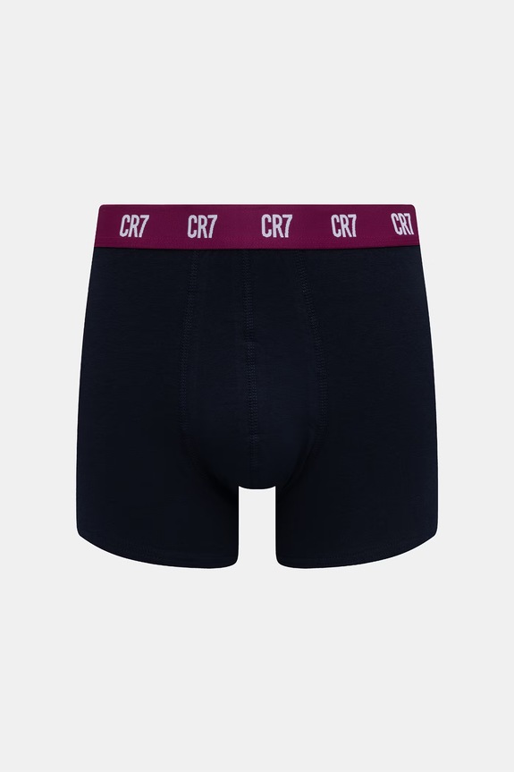 Odzież CR7 Cristiano Ronaldo bokserki dopasowane męskie bawełniane z elastanem 3-pack 8100.49.2788 granatowy