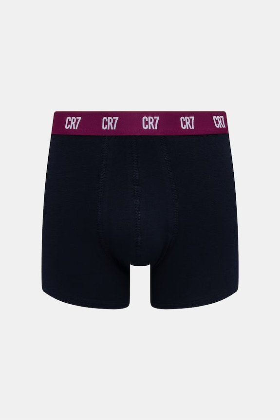 Odzież CR7 Cristiano Ronaldo bokserki dopasowane męskie bawełniane z elastanem 3-pack 8100.49.2788 granatowy
