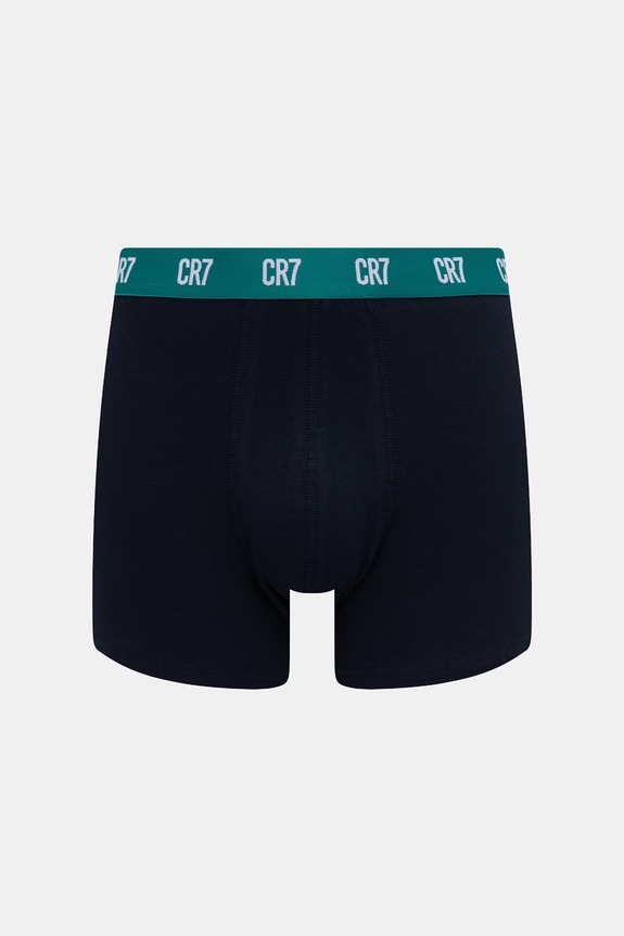 CR7 Cristiano Ronaldo bokserki dopasowane męskie bawełniane z elastanem 3-pack granatowy 8100.49.2788