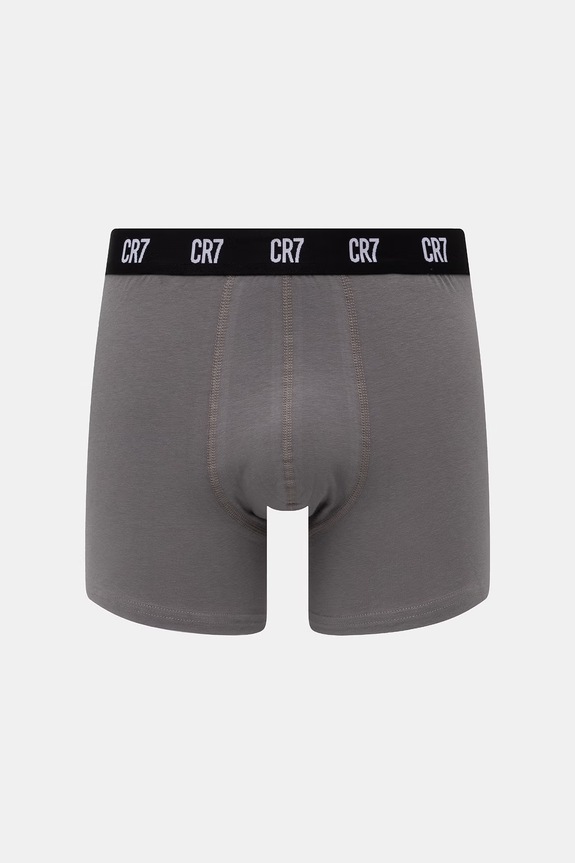 CR7 Cristiano Ronaldo bokserki dopasowane męskie bawełniane z elastanem 4-pack szary 8104.49.2510