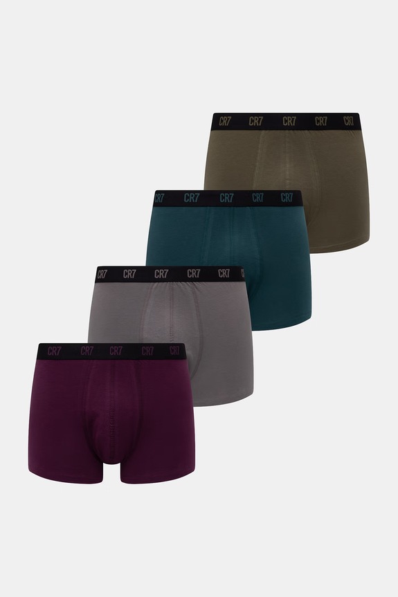 CR7 Cristiano Ronaldo boxer aderenti da uomo in cotone con elastan pacco da 4 verde 8104.49.2511