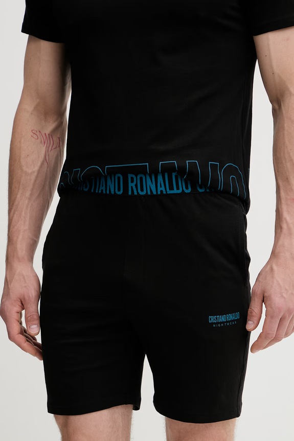 Одяг CR7 Cristiano Ronaldo роздільна піжама чоловіча бавовняна 8730.4100.2622 чорний