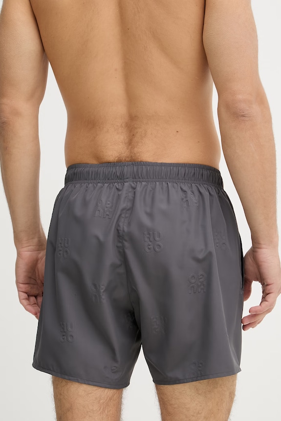 Îmbrăcăminte HUGO pantaloni scurți de baie pentru bărbați TONAL_LOGO 50561222 gri