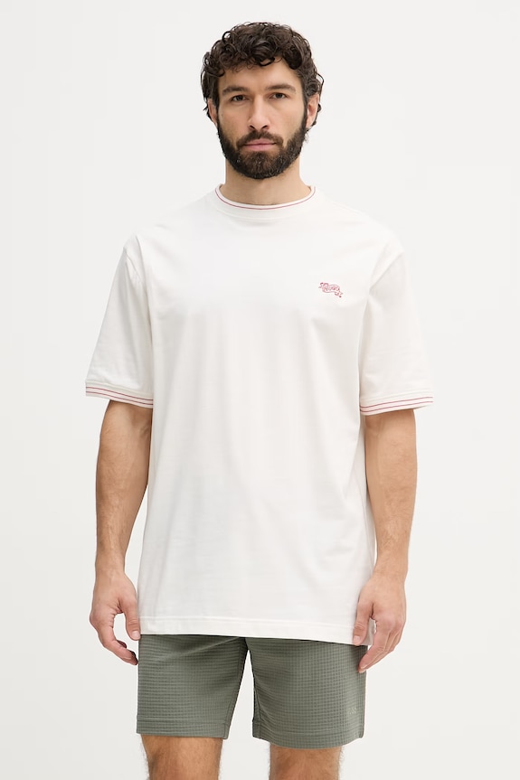 HUGO tričko pánske s bavlnou ROY T-SHIRT 50559715 béžová SS26