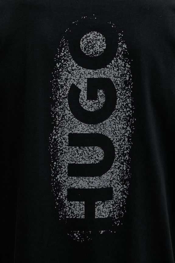 HUGO pyžamové tričko pánske bavlnené SPRAY T-SHIRT čierna 50559731