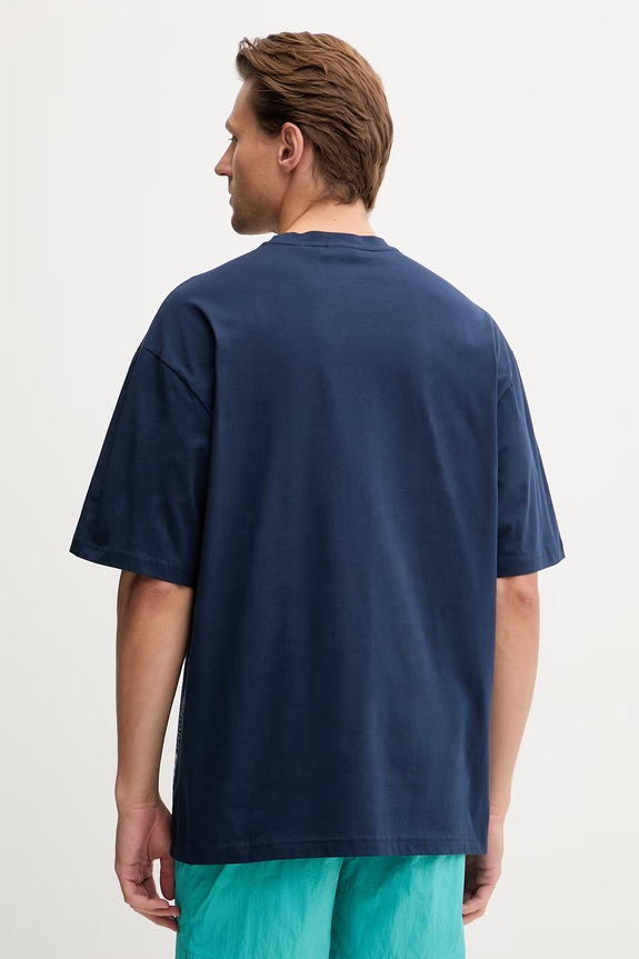 HUGO tričko pánske bavlnené TIKI T-SHIRT 50561117 tmavomodrá SS26