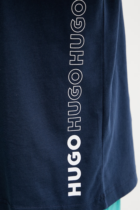 HUGO tričko pánske bavlnené TIKI T-SHIRT tmavomodrá 50561117