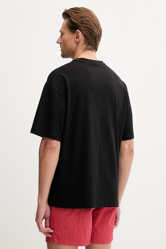 HUGO T-shirt męski bawełniany TIKI T-SHIRT 50561117 czarny SS26