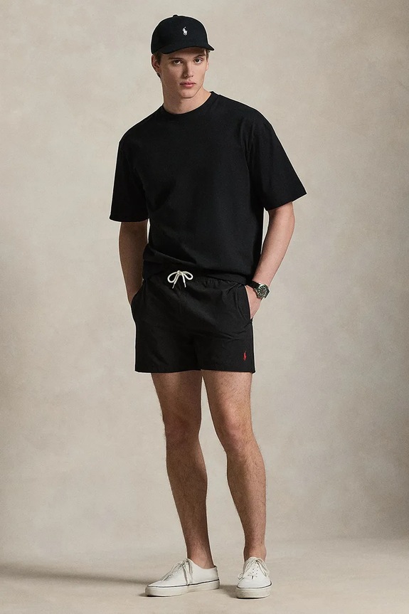 Ρούχα Μαγιό Polo Ralph Lauren RECYCLED POLYESTER-WVN-SWIM BOTTOM 710B16721010 μαύρο