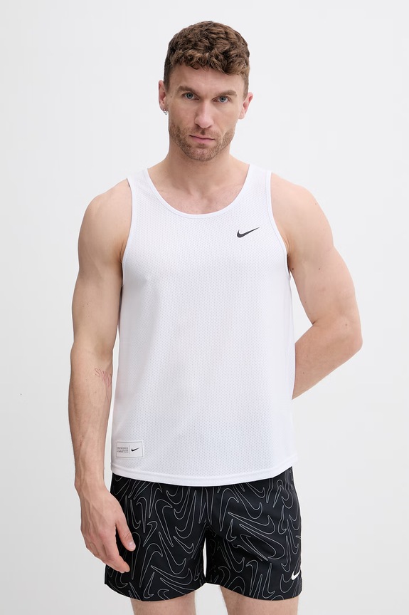 Nike τοπ κολύμβησης ανδρικό λευκό NESSF515