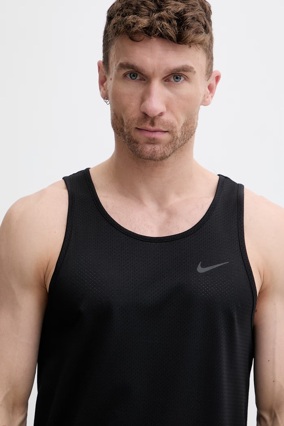 Ρούχα Nike τοπ κολύμβησης ανδρικό NESSF515 μαύρο