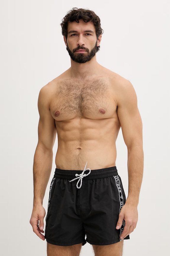 Guess pantaloni scurți de baie bărbați negru F6GT00.WN162