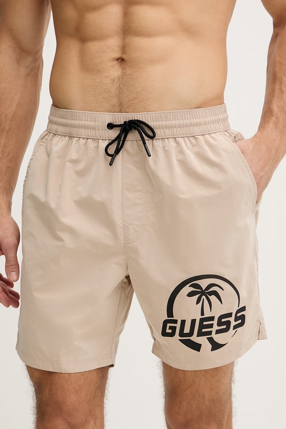 Guess pantaloni scurți de baie bărbați F6GT01.WN162 bej SS26