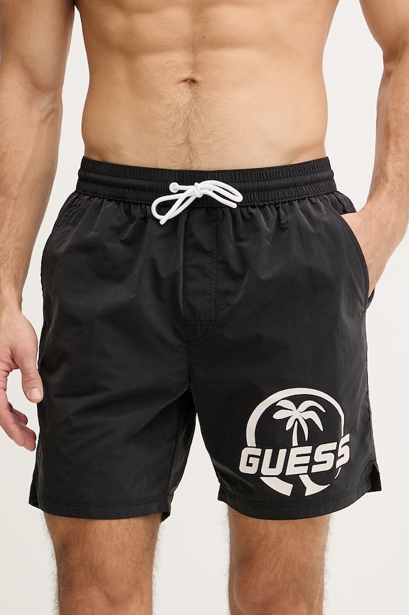 Guess pantaloni scurți de baie bărbați F6GT01.WN162 negru SS26