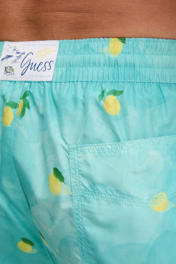 Guess pantaloni scurți de baie pentru bărbați F6GT10.WN122 turcoaz