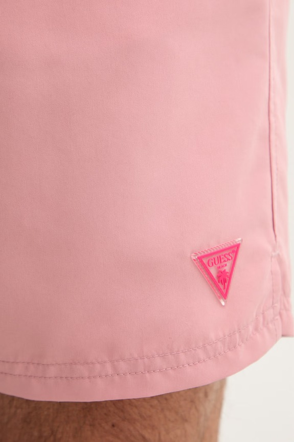 Guess pantaloni scurți de baie pentru bărbați roz F6GT24.WG282