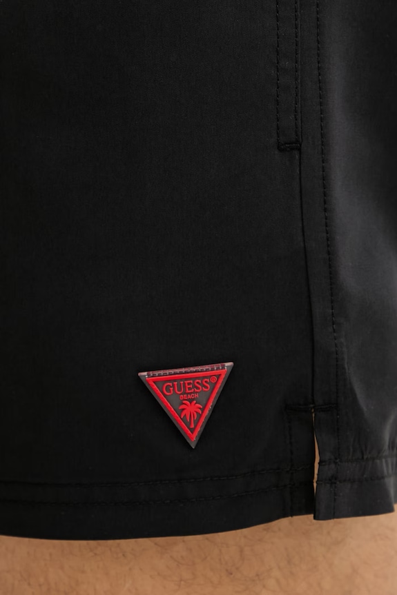 Guess pantaloni scurți de baie bărbătești negru F6GT25.WG282