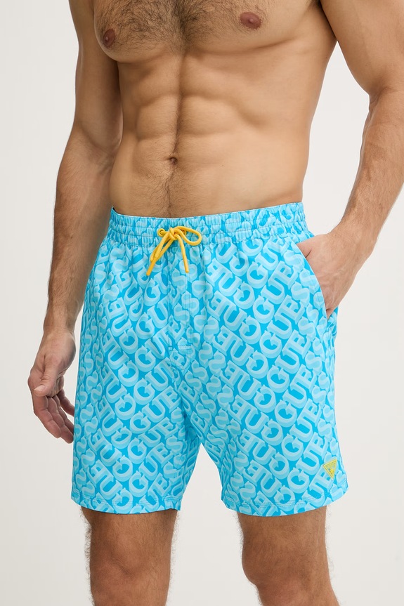 Guess Pantaloni scurți de baie bărbați F6GT27.WG2A2 albastru SS26
