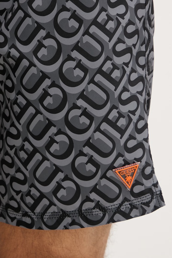 Guess pantaloni scurți de baie bărbătești gri F6GT27.WG2A2