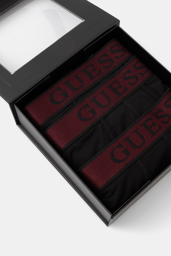 Guess bokserki męskie bawełniane z elastanem JOE 3-pack U5BG13.K6YW1 czarny