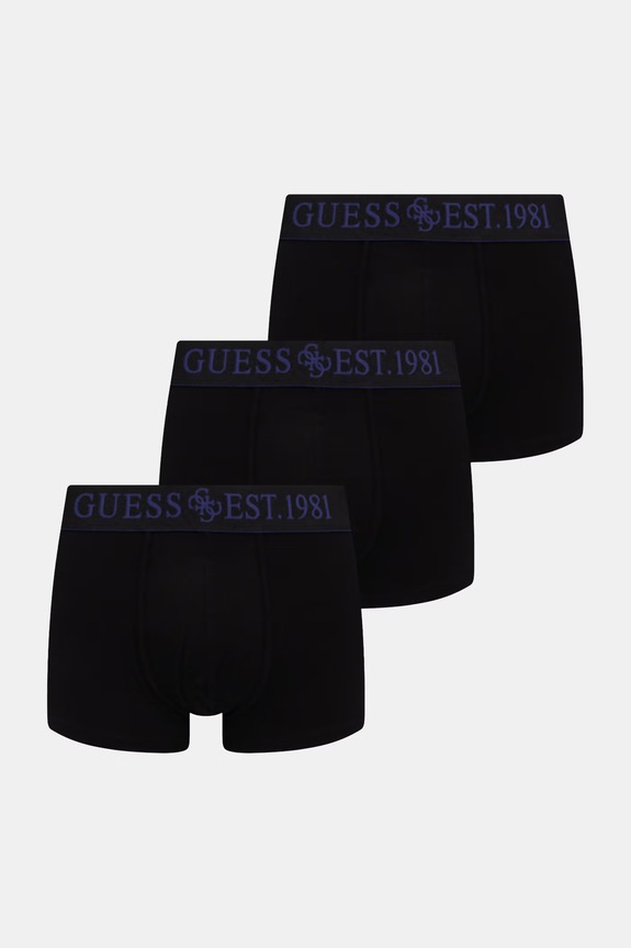 Guess bokserki męskie bawełniane z elastanem JOE 3-pack czarny U6GG03.K6YW1