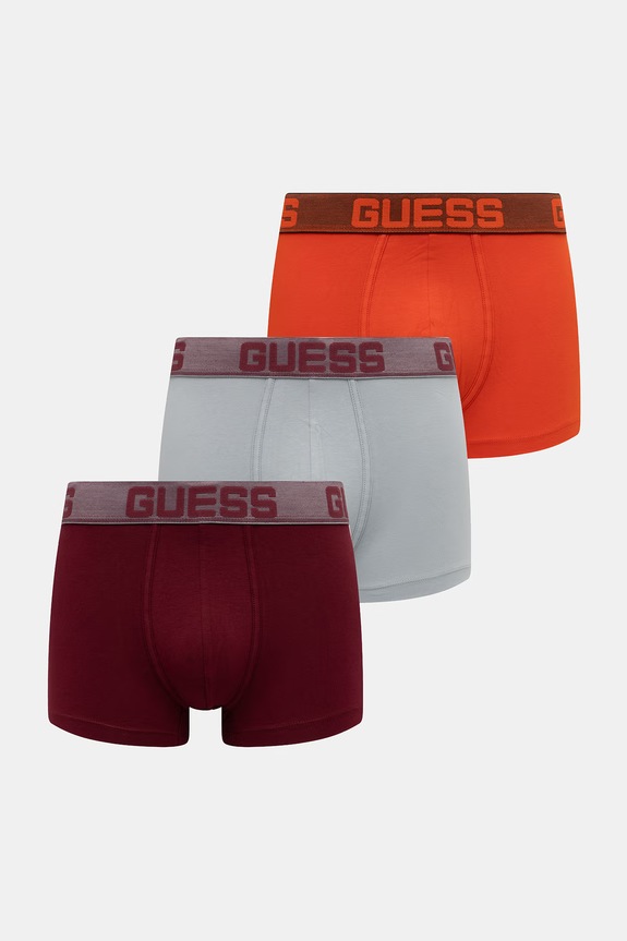 Guess boxerky pánske bavlnené s elastanom JOE 3-balenie sivá U6GG13.K6YW1