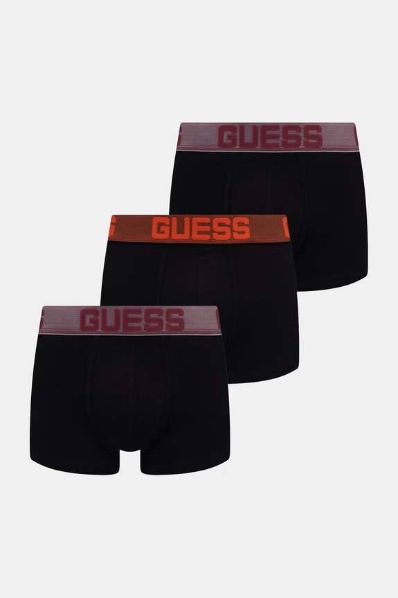 Guess bokserki męskie bawełniane z elastanem JOE 3-pack czarny U6GG13.K6YW1