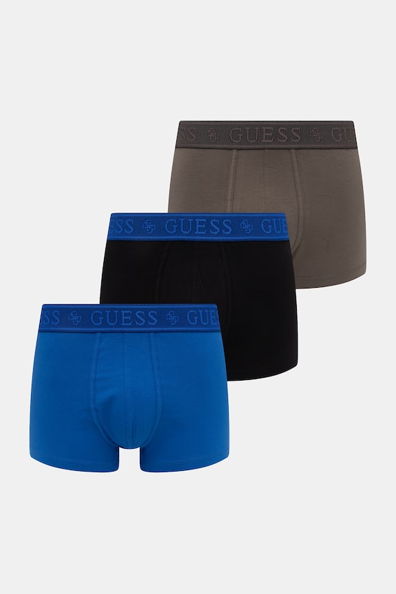 Guess bokserki męskie bawełniane z elastanem JOE 3-pack niebieski U6GG23.K6YW1