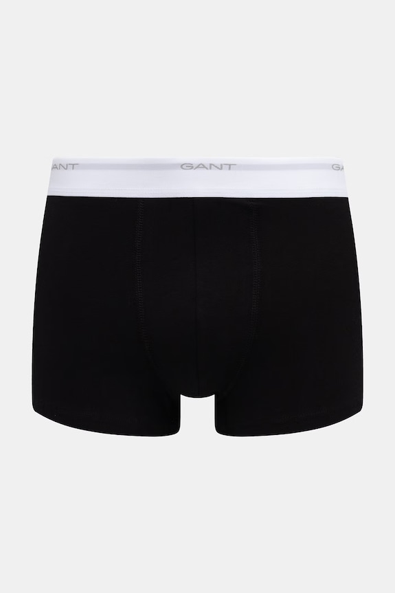 Gant bokserki dopasowane męskie bawełniane z elastanem 3-pack czarny 900003333
