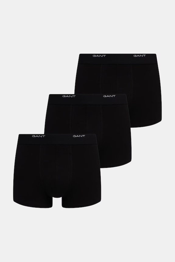 Gant přiléhavé pánské bavlněné boxerky s elastanem 3-pack černá 900003333