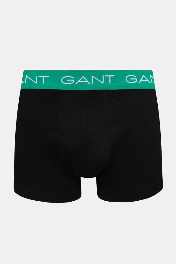 Odzież Gant bokserki dopasowane męskie bawełniane z elastanem 3-pack 902613003 czarny