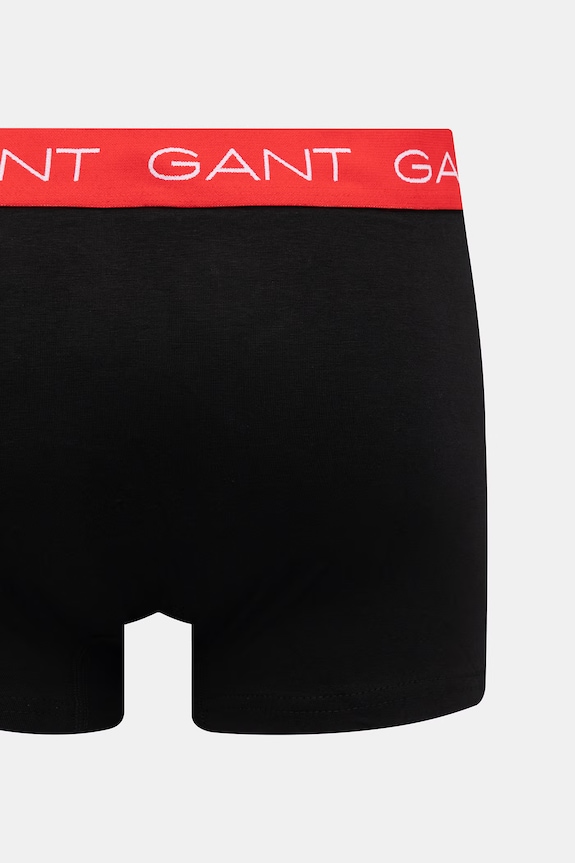 Gant bokserki dopasowane męskie bawełniane z elastanem 3-pack 902613003 czarny