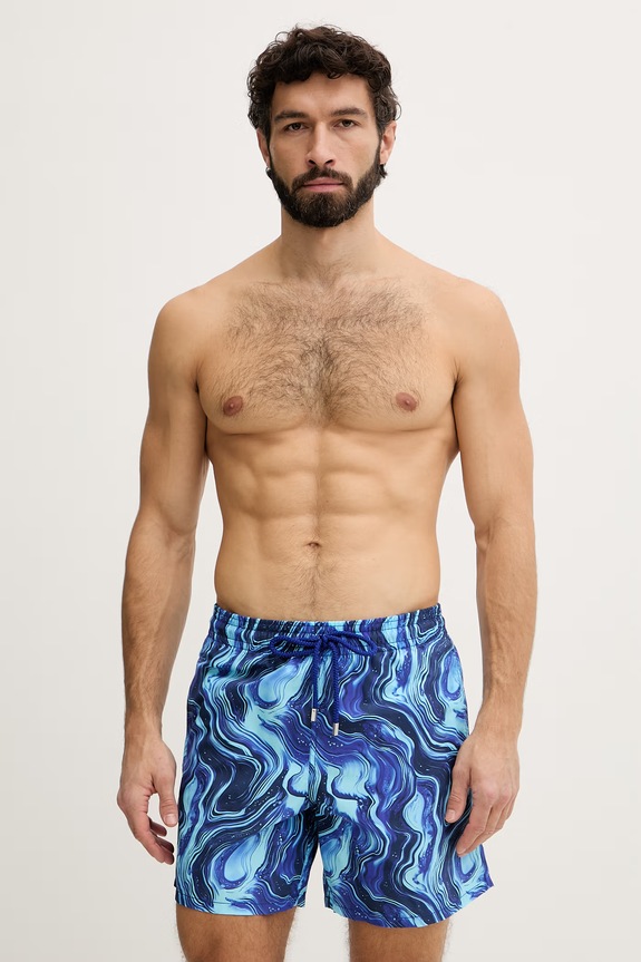 Vilebrequin pantaloni scurți de baie bărbați MOOREA bleumarin MOOEB126
