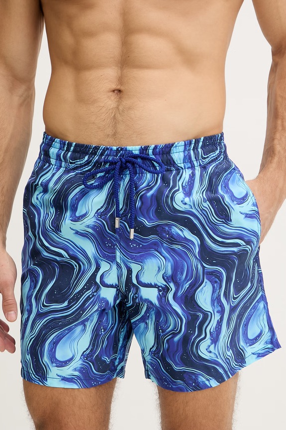 Vilebrequin pantaloni scurți de baie bărbați MOOREA MOOEB126 bleumarin SS26