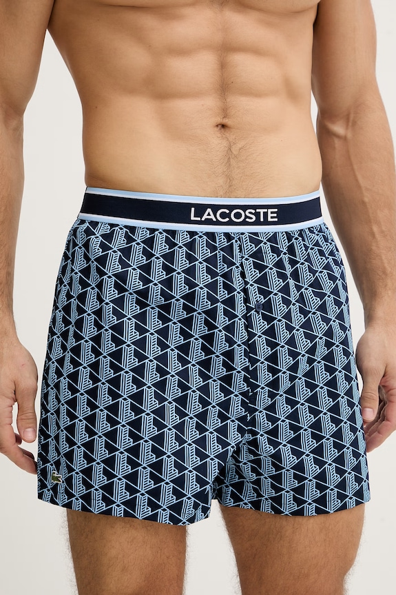 Odzież Lacoste bokserki męskie bawełniane 3-pack 7H4972 niebieski
