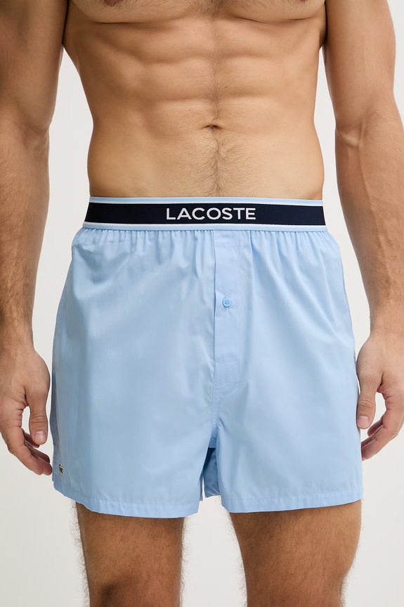 Lacoste bokserki męskie bawełniane 3-pack niebieski 7H4972