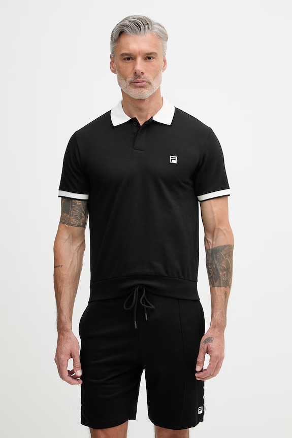 Fila komplet za muškarce od pamuka crna FPS1239