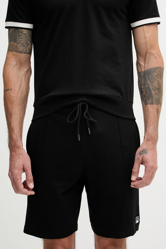 Fila komplet za muškarce od pamuka crna FPS1239