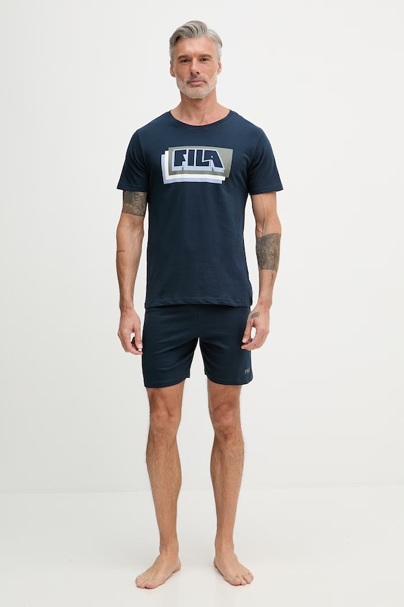 Fila pijama din două piese pentru bărbați, din bumbac FPS1246 bleumarin SS26