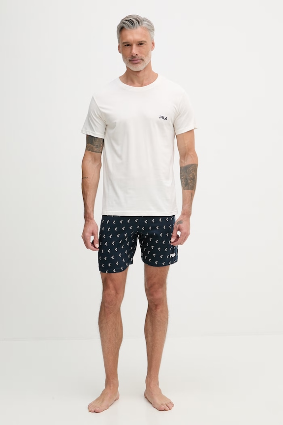Fila pijama din două piese pentru bărbați, din bumbac FPS1247 bej SS26