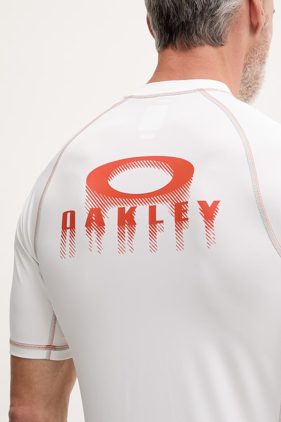 Oakley plavkové tričko pánske T-shirt do płyvania FOA407891 biela